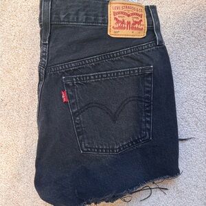Levi's Charcoal Denim Cut-Off Shorts